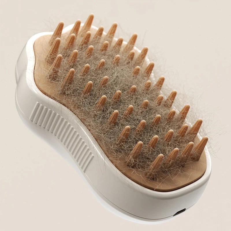 3 in 1 Steam Brush for Pet Dog and Cat, Electric Spray Cat Hair Brush Comb