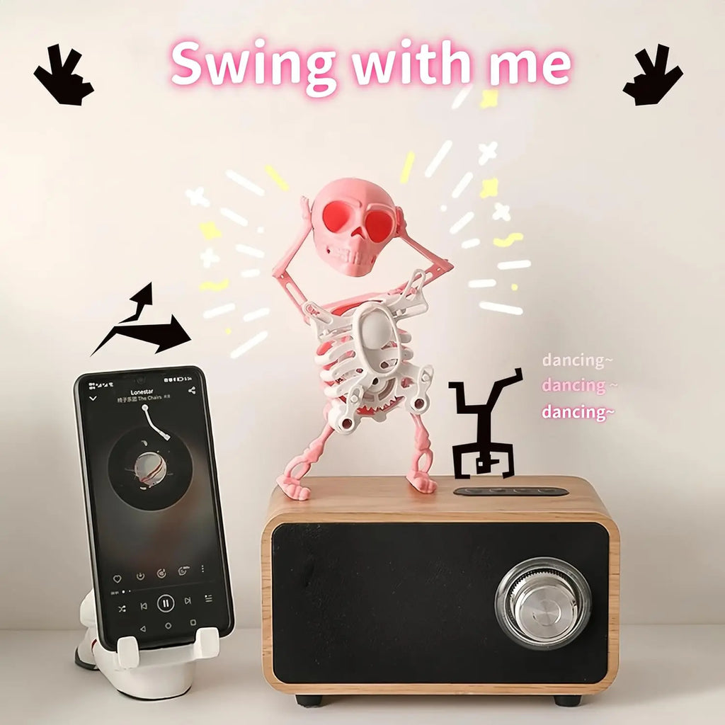 3D Dancing Skull Ornament Dancing Character for Desk and Car.