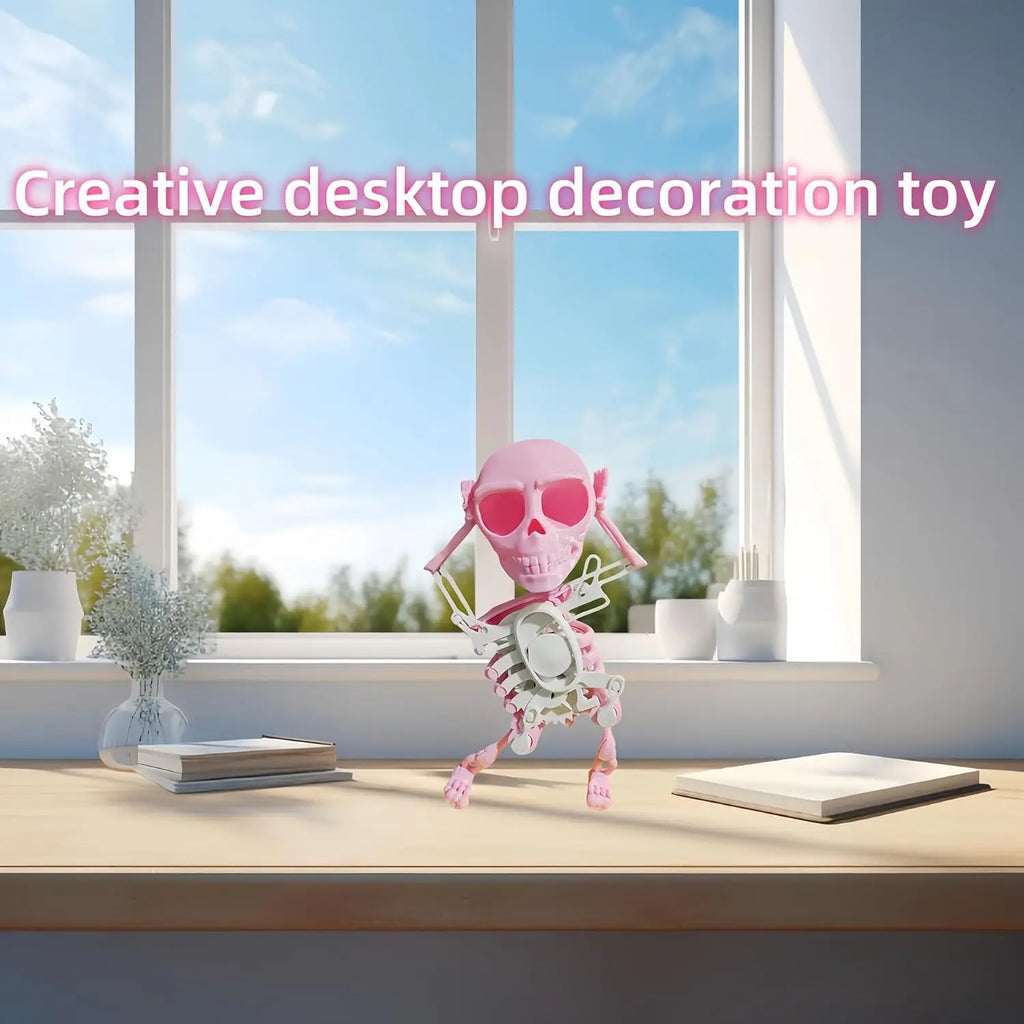 3D Dancing Skull Ornament Dancing Character for Desk and Car.
