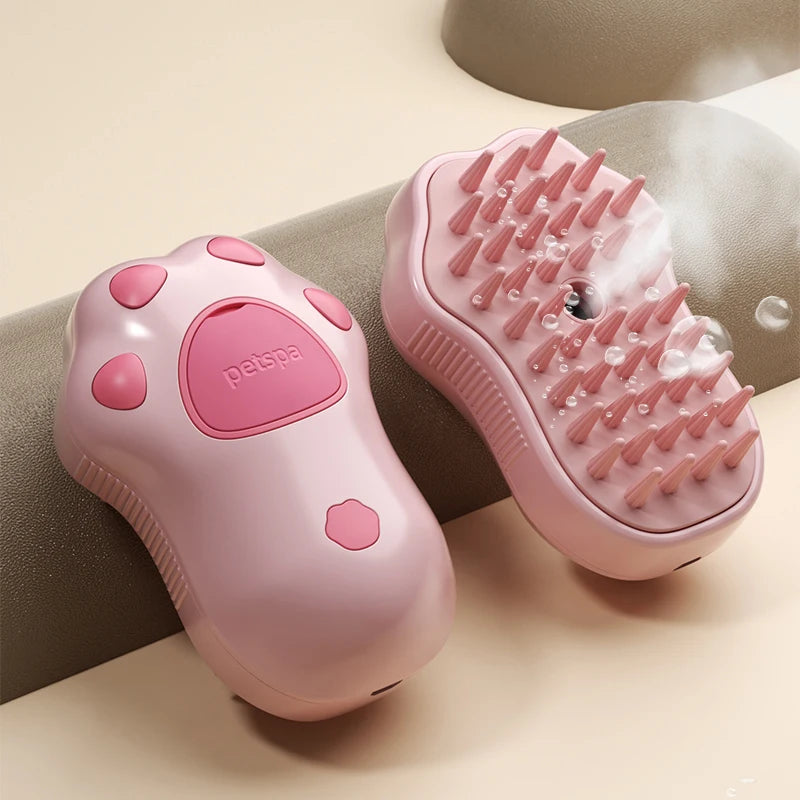 3 in 1 Steam Brush for Pet Dog and Cat, Electric Spray Cat Hair Brush Comb